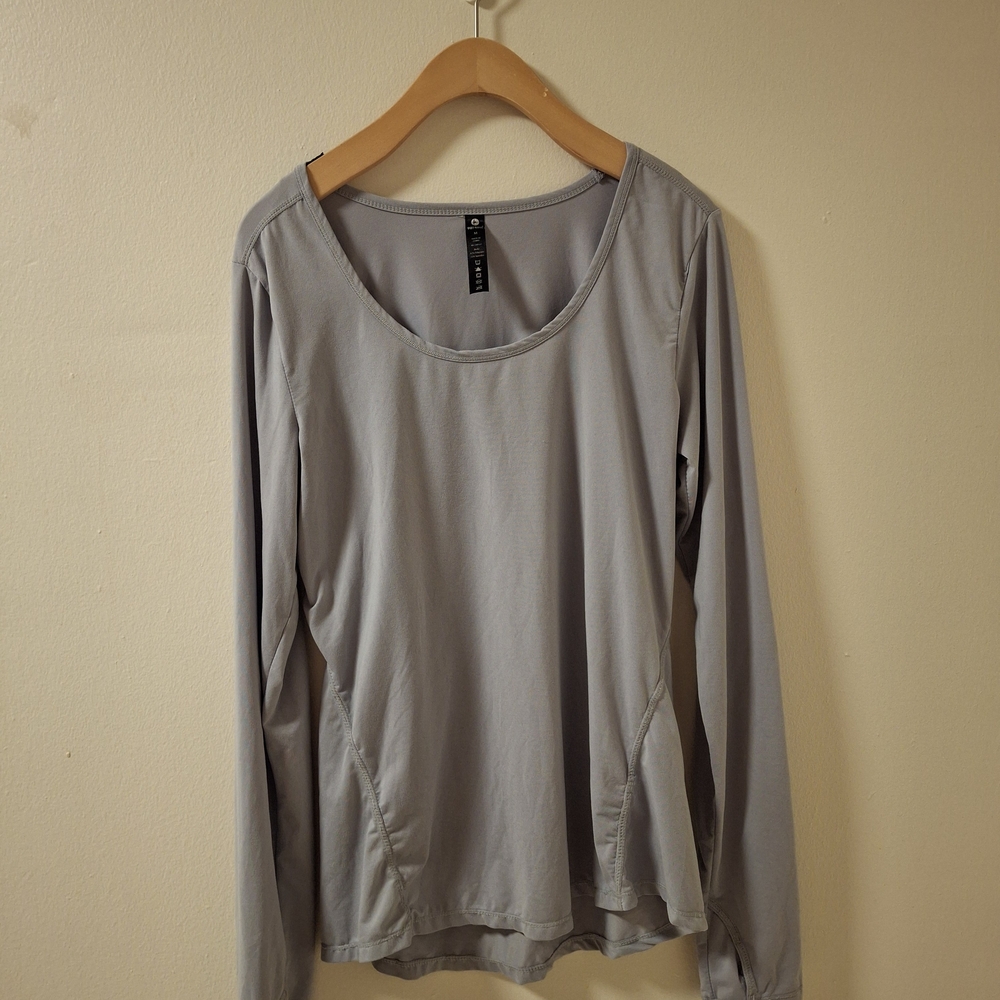90 Degree By Reflex Fitted Gray Blouse